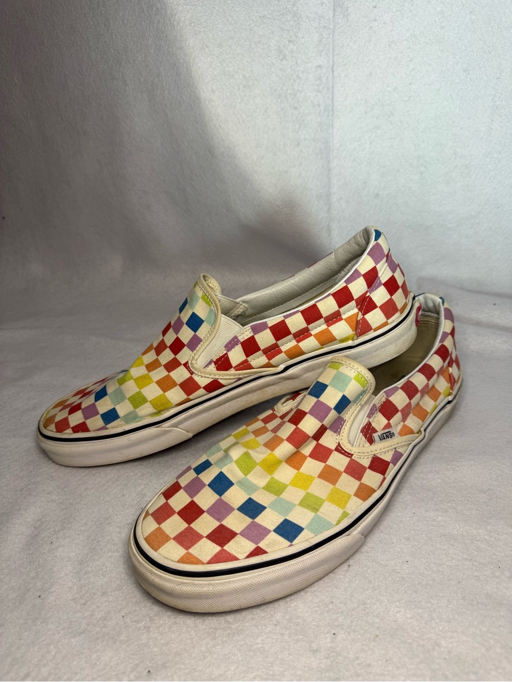 Vans Classic Slip-On Rainbow Checkerboard Pride!